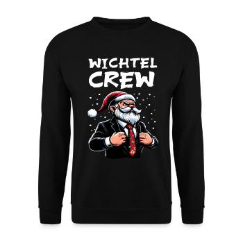 Gnome Crew Christmas Gnome - Unisex Sweatshirt - black - Front - Alina (178cm) & Michal (187cm)