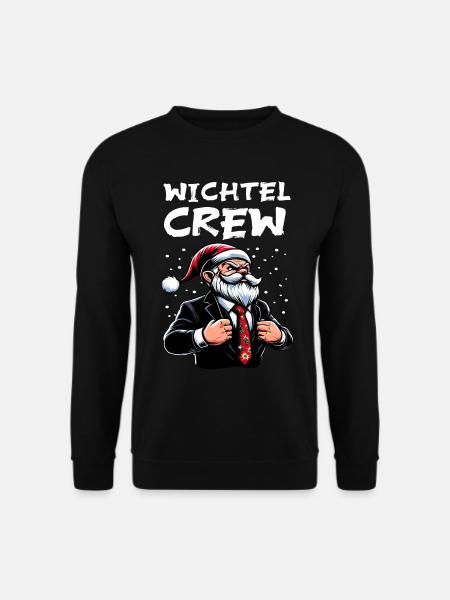 Gnome Crew Christmas Gnome - Unisex Sweatshirt - black