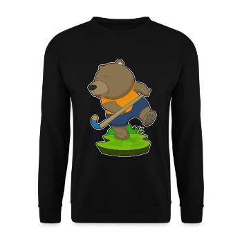 Hockey sur gazon Bear Stick - Sweat-shirt Unisexe - noir - Devant - Alina (178cm) & Michal (187cm)
