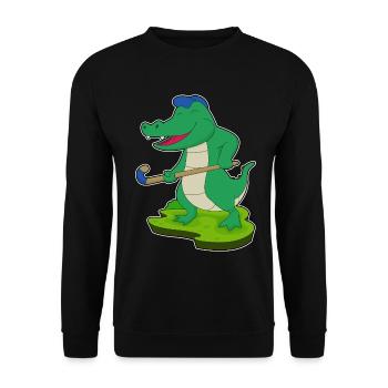 Crocodile Hockey sur gazon Crocodile Crocodile Stick de hockey sur gazon - Sweat-shirt Unisexe - noir - Devant - Alina (178cm) & Michal (187cm)