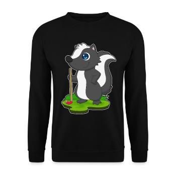 Skunk Hockey sur gazon Stick - Sweat-shirt Unisexe - noir - Devant - Alina (178cm) & Michal (187cm)