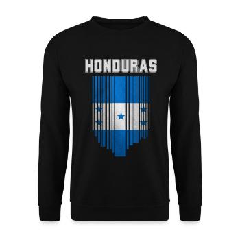 Flag of Honduras, Honduran pride - Unisex Sweatshirt - black - Front - Alina (178cm) & Michal (187cm)