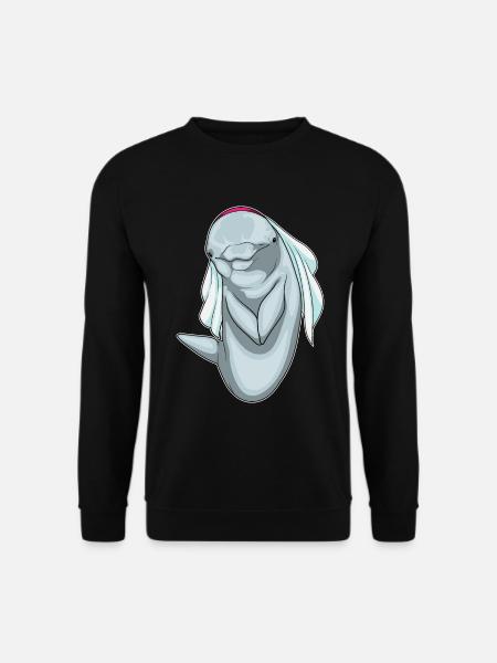 Dolphin Bridal Veil Wedding - Unisex Sweatshirt - black