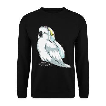 Papagei Braut Schleier Hochzeit - Unisex Pullover - Schwarz - Vorne - Alina (178cm) & Michal (187cm)