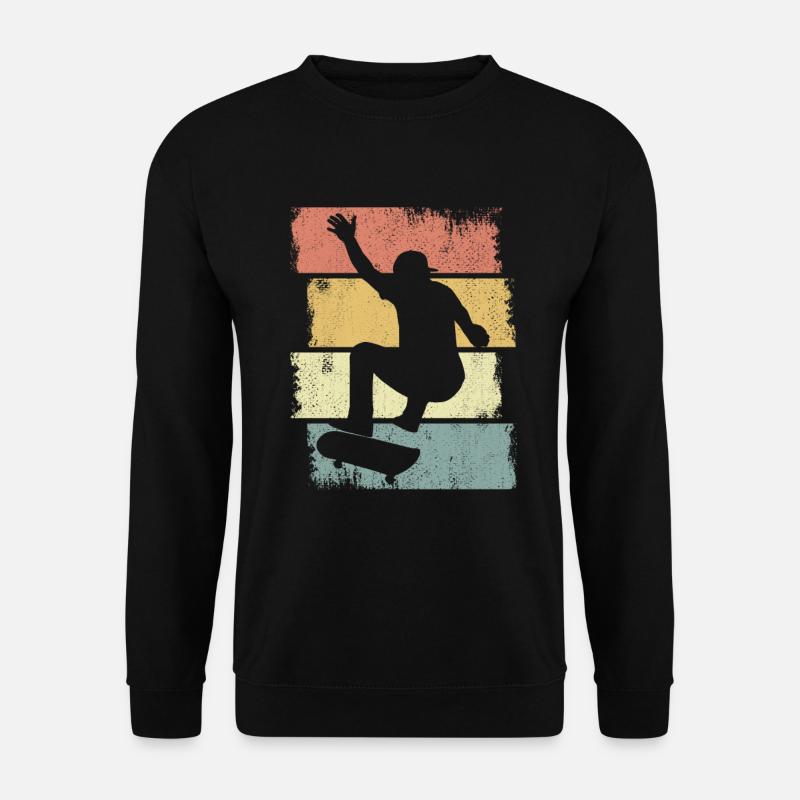 Skateboard Junge Zeichnung - Unisex Pullover - Schwarz