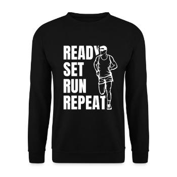 Drôle de dicton de coureur - Sweat-shirt Unisexe - noir - Devant - Alina (178cm) & Michal (187cm)