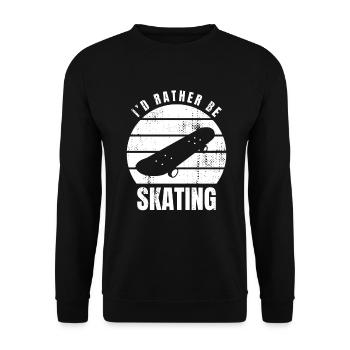 Je préfère skater - Sweat-shirt Unisexe - noir - Devant - Alina (178cm) & Michal (187cm)