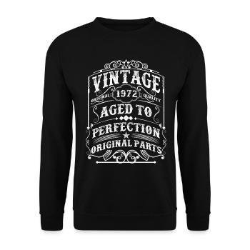 Vintage 1972 Man Myth Legend 51st Birthday - Unisex Sweatshirt - black - Front - Alina (178cm) & Michal (187cm)