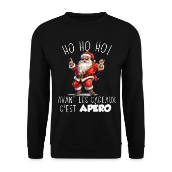Pull Moche De Noël - Sweat-shirt Unisexe - noir - Devant - Alina (178cm) & Michal (187cm)
