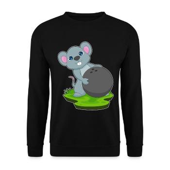 Souris Bowling Bowling Ball Sport - Sweat-shirt Unisexe - noir - Devant - Alina (178cm) & Michal (187cm)