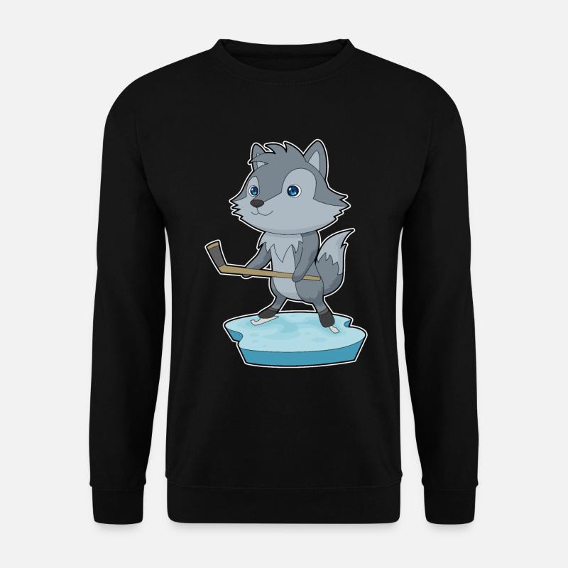 Wolf Eishockey Eishockeyschläger - Unisex Pullover - Schwarz