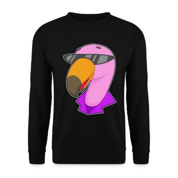 Flamingo Sonnenbrille - Unisex Pullover - Schwarz - Vorne - Alina (178cm) & Michal (187cm)