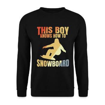 Snowboard Boy - Unisex Sweatshirt - black - Front - Alina (178cm) & Michal (187cm)