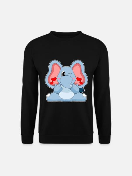 Elephant Heart - Unisex Sweatshirt - black