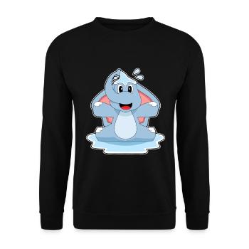 Elephant Water - Sweat-shirt Unisexe - noir - Devant - Alina (178cm) & Michal (187cm)