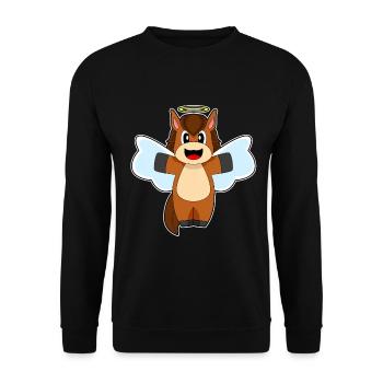 Ailes d’ange de cheval - Sweat-shirt Unisexe - noir - Devant - Alina (178cm) & Michal (187cm)