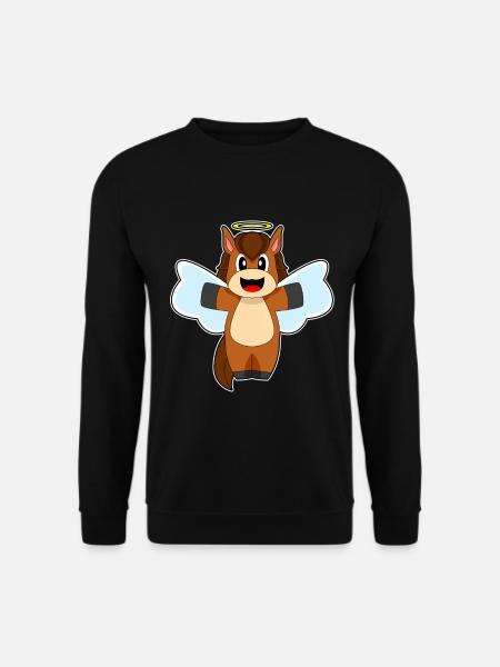 Ailes d’ange de cheval - Sweat-shirt Unisexe - noir