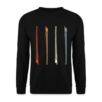 Dessin d’archet de violon - Sweat-shirt Unisexe - noir - Devant - Alina (178cm) & Michal (187cm)