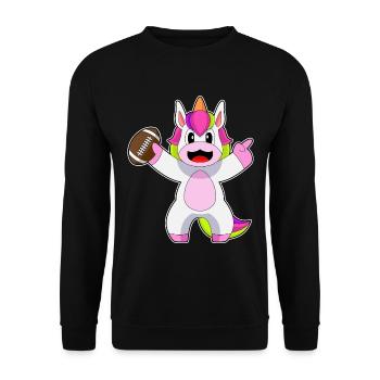 Licorne Football Américain Sports - Sweat-shirt Unisexe - noir - Devant - Alina (178cm) & Michal (187cm)