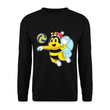 Bee Christmas Volleyball - Unisex Sweatshirt - black - Front - Alina (178cm) & Michal (187cm)
