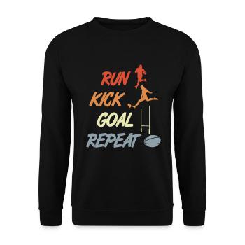 Rugby Motivation - Unisex Sweatshirt - black - Front - Alina (178cm) & Michal (187cm)
