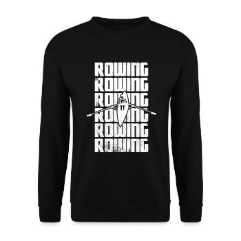 Fun rowing - Unisex Sweatshirt - black - Front - Alina (178cm) & Michal (187cm)
