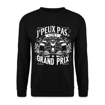 J'peux pas J'ai Grand Prix - Sweat-shirt Unisexe - noir - Devant - Alina (178cm) & Michal (187cm)