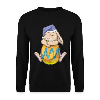 Bunny Shorest Sleeping - Sweat-shirt Unisexe - noir - Devant - Alina (178cm) & Michal (187cm)