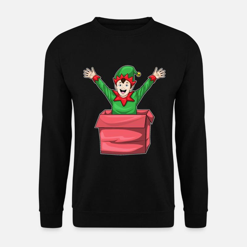 Elf Weihnachten Karton - Unisex Pullover - Schwarz