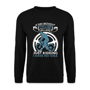 Motivation à vélo - Sweat-shirt Unisexe - noir - Devant - Alina (178cm) & Michal (187cm)