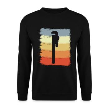 Clé à pipe vintage - Sweat-shirt Unisexe - noir - Devant - Alina (178cm) & Michal (187cm)