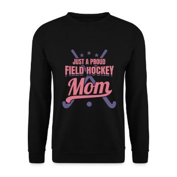 Maman de hockey - Sweat-shirt Unisexe - noir - Devant - Alina (178cm) & Michal (187cm)