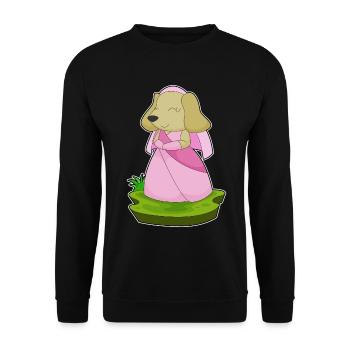 Hund Braut Schleier Hochzeit - Unisex Pullover - Schwarz - Vorne - Alina (178cm) & Michal (187cm)