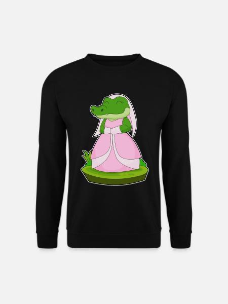 Crocodile Bridal Veil Wedding - Unisex Sweatshirt - black
