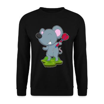Maus Dart Dartpfeil - Unisex Pullover - Schwarz - Vorne - Alina (178cm) & Michal (187cm)