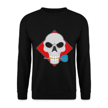 Fléchette tête de mort - Sweat-shirt Unisexe - noir - Devant - Alina (178cm) & Michal (187cm)