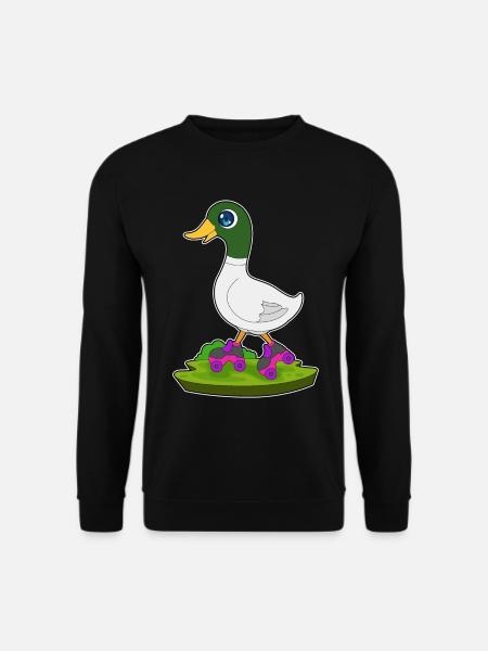 Duck Roller Skating Roller Skates - Unisex Sweatshirt - black