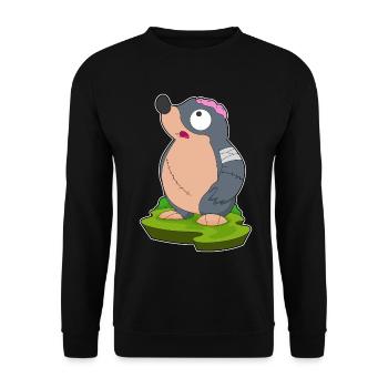 Maulwurf Halloween Zombie - Unisex Pullover - Schwarz - Vorne - Alina (178cm) & Michal (187cm)