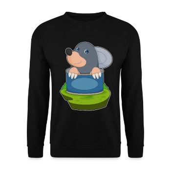 Étain de Taupe - Sweat-shirt Unisexe - noir - Devant - Alina (178cm) & Michal (187cm)