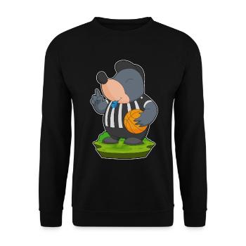 Maulwurf Schiedsrichter Basketball - Unisex Pullover - Schwarz - Vorne - Alina (178cm) & Michal (187cm)