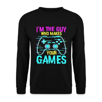 Game Programmer Saying - Unisex Sweatshirt - black - Front - Alina (178cm) & Michal (187cm)