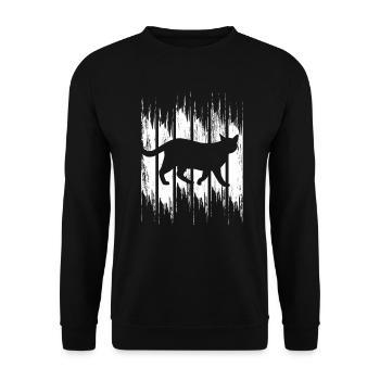 Drôle de chat - Sweat-shirt Unisexe - noir - Devant - Alina (178cm) & Michal (187cm)