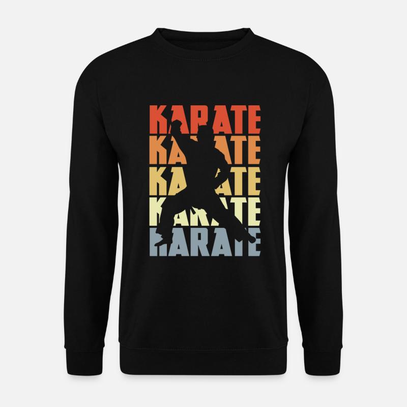 Retro Karate - Unisex Pullover - Schwarz