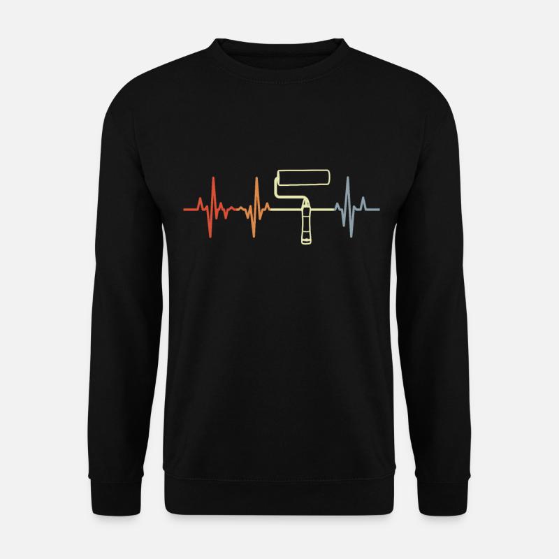 Farbroller Herzschlag - Unisex Pullover - Schwarz