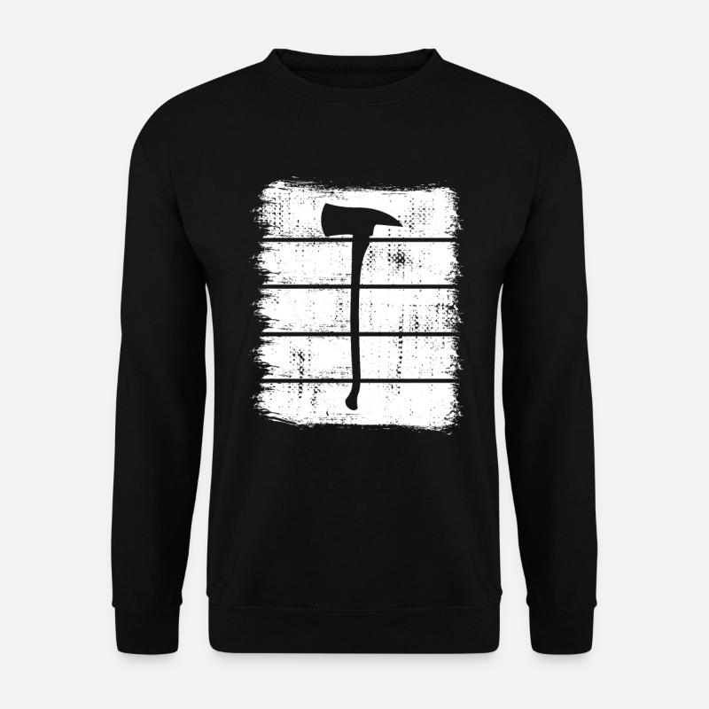 Croquis de hache de pompier - Sweat-shirt Unisexe - noir