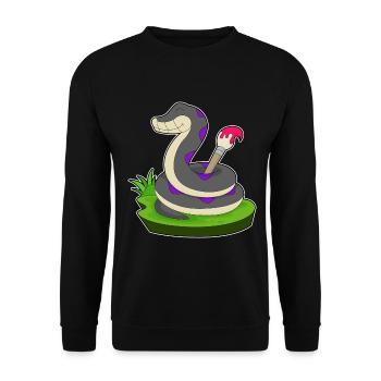 Snake Painter Peinture au pinceau - Sweat-shirt Unisexe - noir - Devant - Alina (178cm) & Michal (187cm)