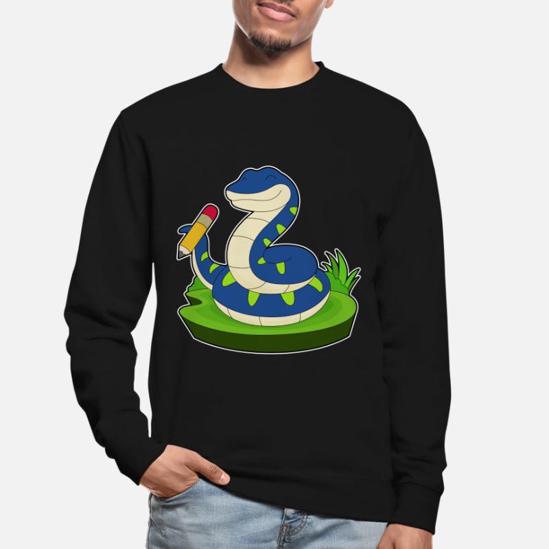École de crayon Snake Student Sweat-shirt Unisexe