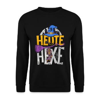Karneval Kostüm Hexe lustiger Kostümersatz - Unisex Pullover - Schwarz - Vorne - Alina (178cm) & Michal (187cm)