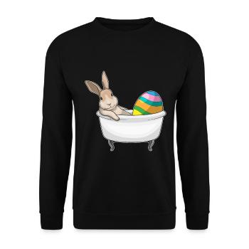 Baignoire de Pâques Bunny - Sweat-shirt Unisexe - noir - Devant - Alina (178cm) & Michal (187cm)