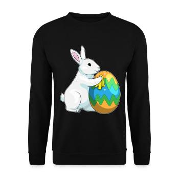 Nettoyage de Pâques Bunny - Sweat-shirt Unisexe - noir - Devant - Alina (178cm) & Michal (187cm)